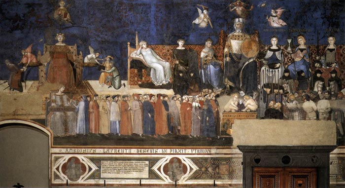  Allegory of the Good Government, fresco in the Palazzo Pubblico, Siena