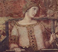 Ambrogio Lorenzetti, Allegory of Good Government (detail), Palazzo Pubblico, Siena, 1338-40 