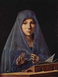Antonello da Messina, Virgin Annunciate, c. 1476, Palazzo Abatellis, Palermo