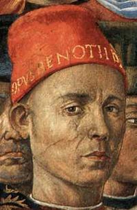 Benozzo Gozzoli, a self-portrait which appears in his fresco of the Procession of the Magi 