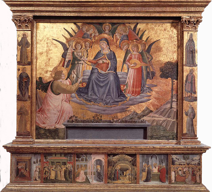 Benozzo Gozzoli, Madonna della Cintola 1450, tempera on panel, 133 x 165 cm, Pinacoteca, Vatican
