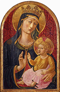 Benozzo Gozzoli, Madonna col Bambino (Madonna del Poggio), Tempera e oro su tavola, 1480 - 85 circa, In deposito al Museo Nazionale di San Matteo, Pisa Calci