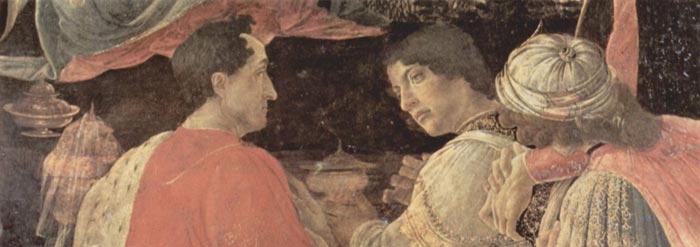 Sandro Botticelli, 1446 - 1510, The Adoration of the Magi (detail)