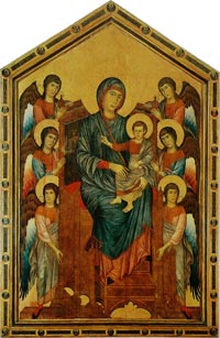 Cimabue, The Madonna and Child in Majesty Surrounded by Angels