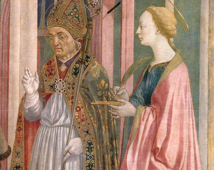 Domenico Veneziano, Central panel from Santa Lucia de' Magnoli Altarpiece (detail)