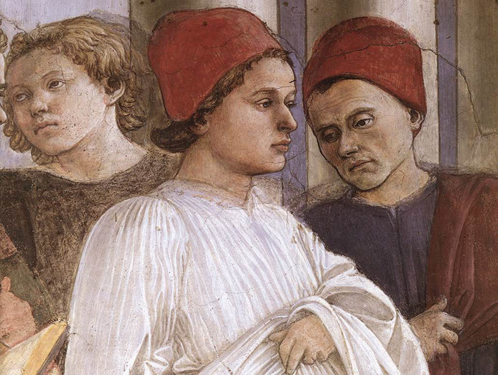 Fra Filippo Lippi, The Funeral of St Stephen (detail), 1460, fresco, Prato Cathedral

