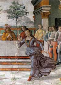 Domenico Ghirlandaio, Herod's Banquet, fresco in the Cappella Tornabuoni, Santa Maria Novella, Firenze  