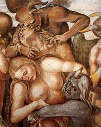 Luca Signorelli, Sermon and Deeds of the Antichrist (detail), 1499-1502, fresco, Chapel of San Brizio, Duomo, Orvieto