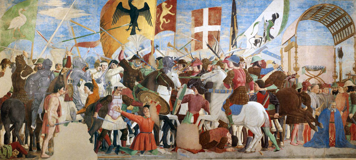 Piero della Francesca, Battle between Heraclius and Chosroes, c. 1466, fresco, 329 x 747 cm, San Francesco, Arezzo
