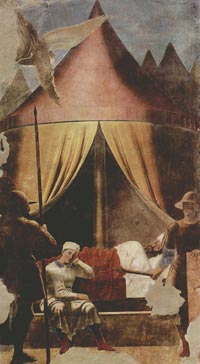 Piero della Francesca | Storie della Vera Croce, il Sogno di Costantino