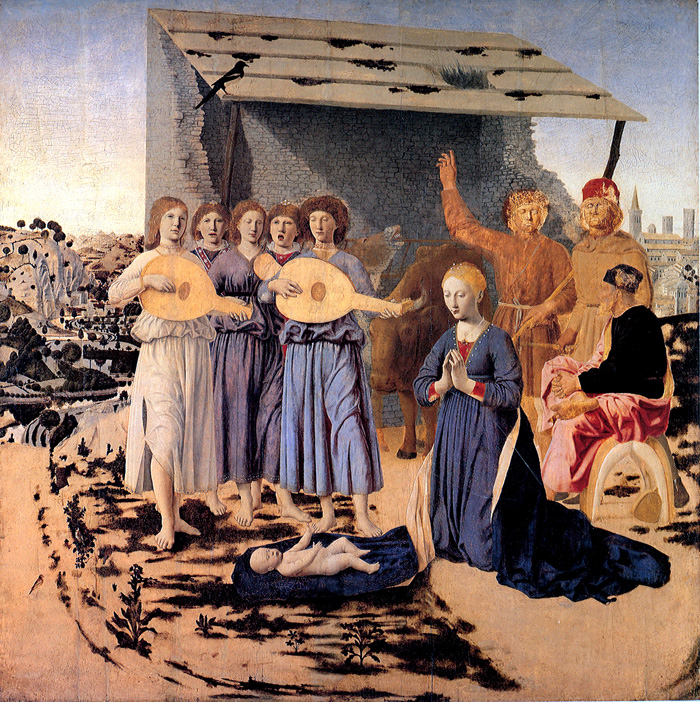 Piero della Francesca, Nativity (c. 1470) - 124.5 x 123 cm, National Gallery, London
