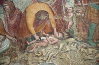 Detail of Slaughter of the Innocents fresco by Pietro Lorenzetti (c. 1330), second chapel in south transept