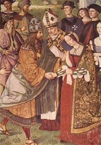 Aeneas Piccolomini Introduces Eleonora of Portugal to Frederick III