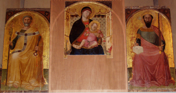 Ambrogio Lorenzetti, Madonna and Child in the Chiesa dei Santi Pietro e Paolo in Roccalbegna

