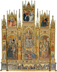 Assumption of the Virgin triptych painted by Taddeo di Bartolo 