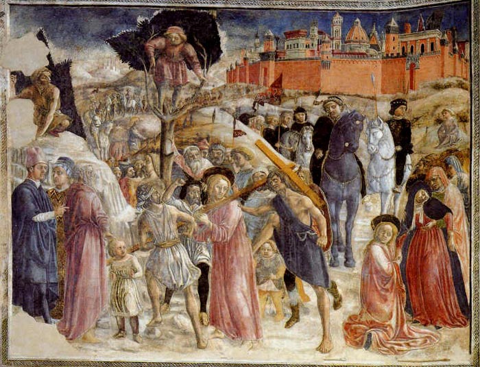 Vecchietta, Road to Calvary, fresco on the wall of the apse, Cathedral of Siena, 1447-50