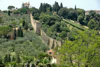 View from S. Miniato al Monte of the medieval and Renaissance fortifications and Bardini gardens
