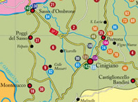 Mappa Strada del vino Montecucco 