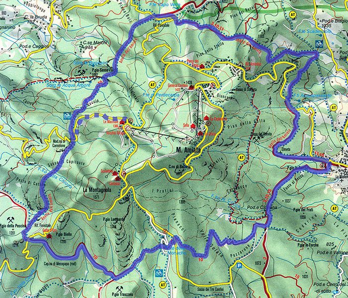 Anello Amiata Kompass map