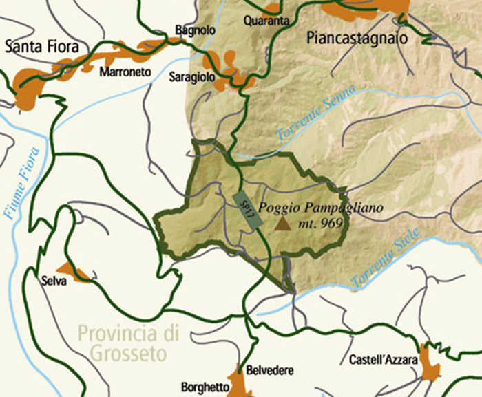 Riserva Naturale Pigelleto, map